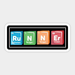 Periodic table runner Sticker